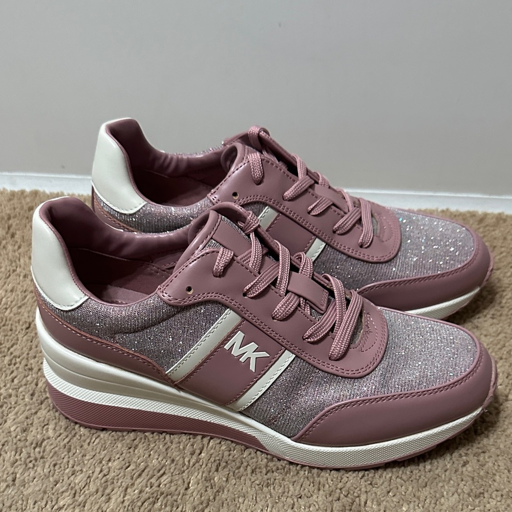 Michael Kors Women's Wedge Pink Sneakers - Worn
